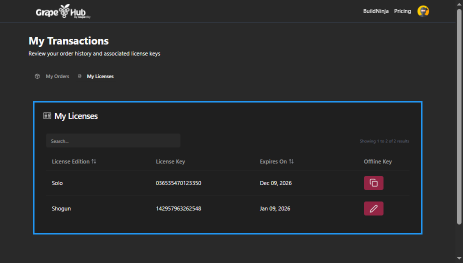 build-ninja-license-my-licenses-license-key