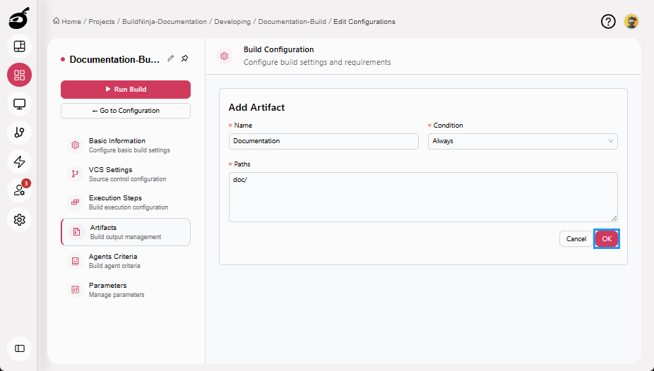 create-build-artifacts-ok-button