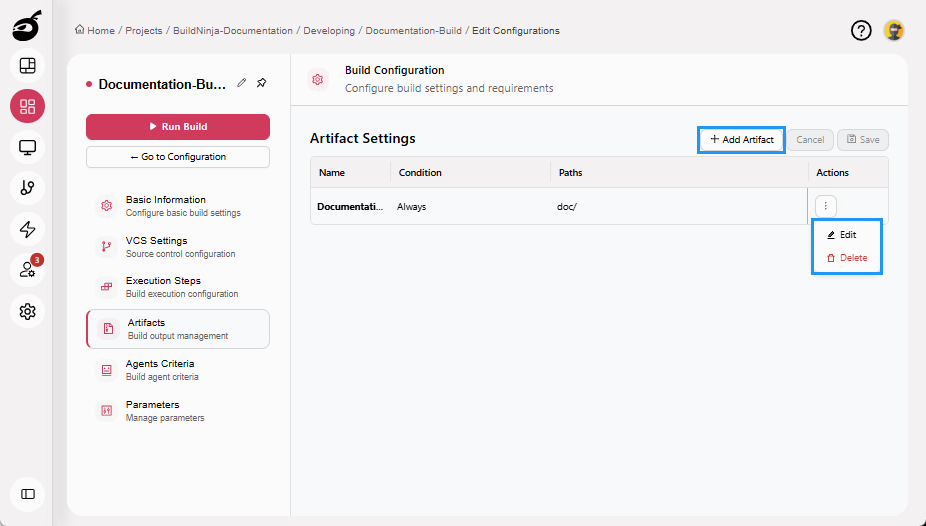 edit-artifacts-settings-options