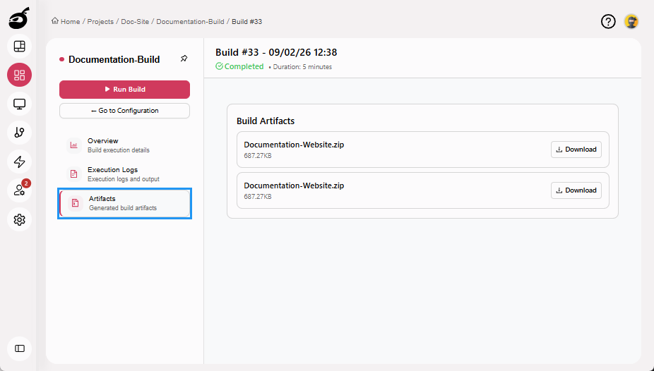 view-build-results-artifacts-tab